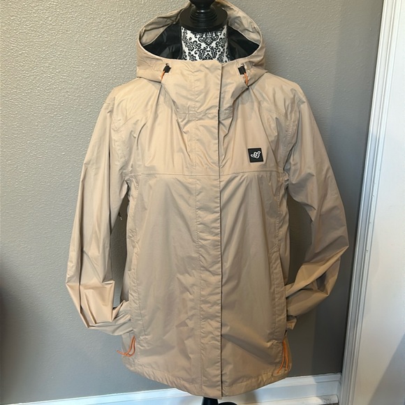✌️Tan Dutch Bros wind breaker/rain coat - Picture 2 of 10